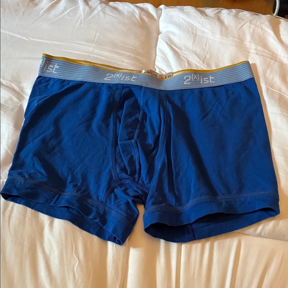 2xist Men's Royal Blue Boxer Briefs with Gray Waistband - Picture 1 of 2